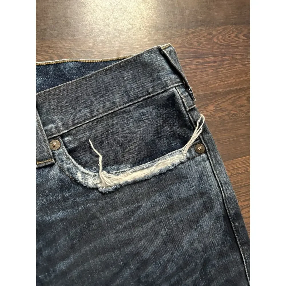 Rare Find True Religion Men's Geno Slim Fit Straight Jeans Sz 40x32 Cloud Wash